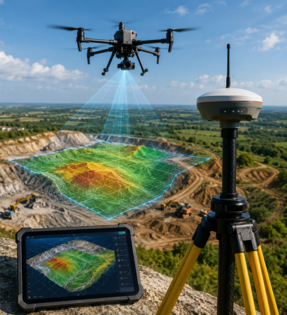 Levantamento com Drone + GNSS